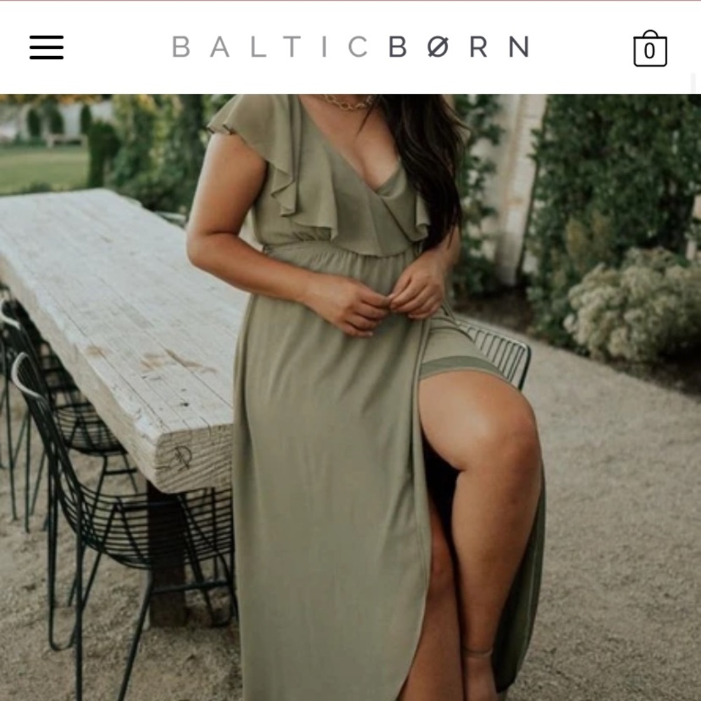 Baltic Born Katya Dress Dusty Olive NWT
